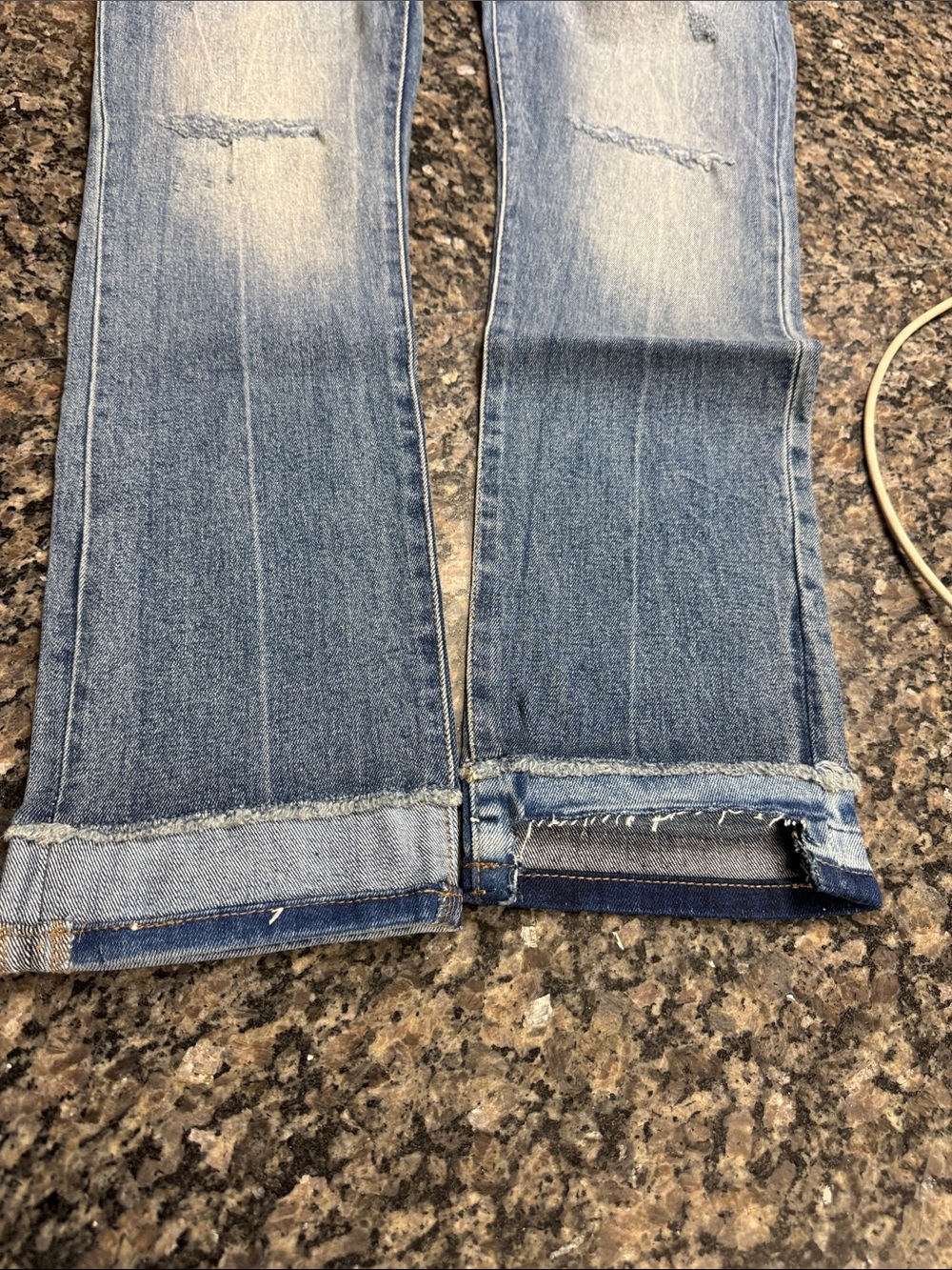 Warp + Weft CDC Paris Cigarette LBlue Slim Straight denim Jeans NWT 27 - Picture 12 of 13